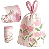 4 Gallon Trash Bags 100pcs Drawstring Tearing-free for Bathroom Office Home Bedroom Trash Can with Pink Floral Printed Garbage Basket Bags (4Gallon 100pcs)