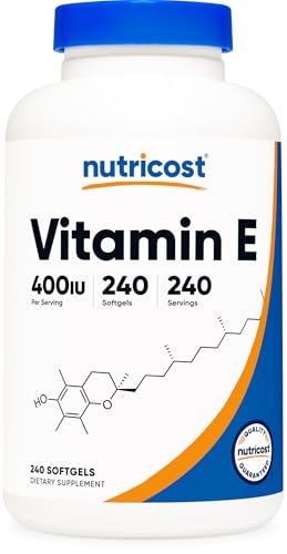 Nutricost Vitamin E 400 IU, 240 Softgel Capsules - Gluten Free, Non-GMO