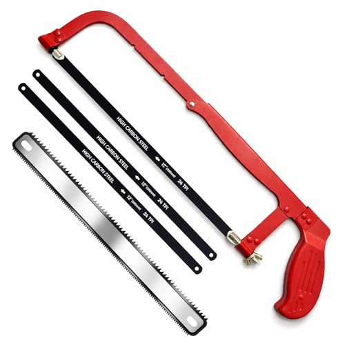 Adjustable Hacksaw Frame Set with Blades