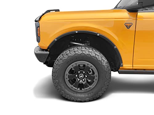 Bushwacker Trail Armor Fender Flare Delete Kit - Front & Rear | 4-Piece Set, Black, Textured Finish | 14127 | Fits 2021-2022 Ford Bronco