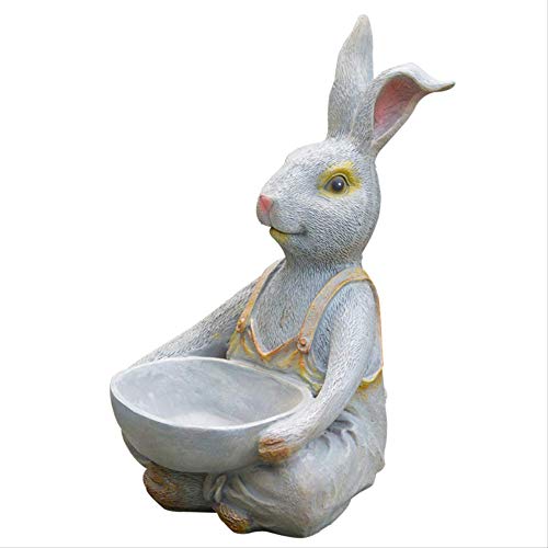 Figurines de lapin en résine et statues d'animaux pour décoration de jardin