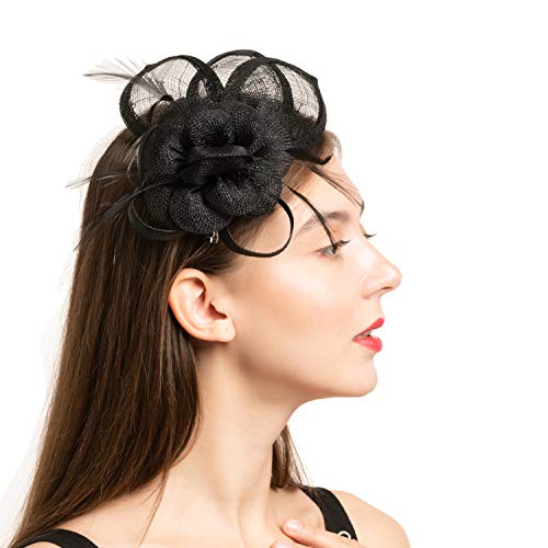 C.Garopl Accessories Fascinators Hats Women Vintage Wedding Fashion Headband Clip Church Cocktail Dresses Headwear Tea Party thumb #1