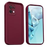 WBWONE Custodia per OPPO A6 Pro 5G - Cover Protettiva in Silicone Premium con Design Elegante e Antiurto - Vino Rosso