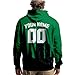 UUART Boston Custom Basketball Sweatshirt Hoodie Personalized Name Number Gifts for Fans Green Black Small-5X-Large