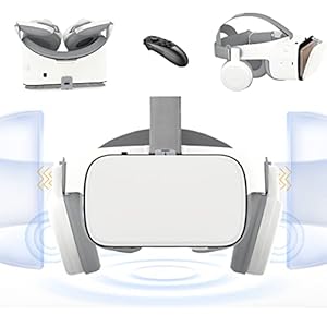 Ensemble de réalité virtuelle VR pour téléphone, casque sans fil Bluetooth VR VR 110° FOV, compatible avec téléphones portables de 4,7 à 6,2 pouces, compatible avec les téléphones Android iOS iPhone