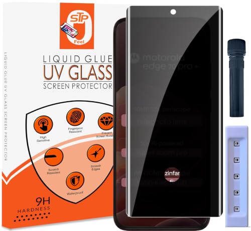 Image of STP FEEL Advanced UV Privacy Tempered Glass Screen Protector Guard For Motorola Edge 70 Pro Plus 5G (6.78 Inch, Pack of 1) Privacy Full Edge to Edge Coverage Anti-Spy /Anti-Peeping 9H Hardness