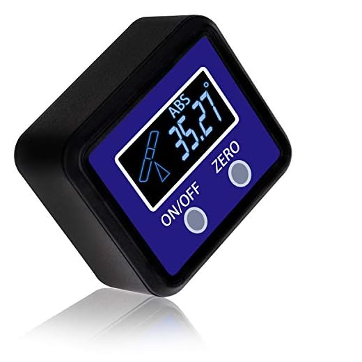 Angle Gauge, eOUTIL Digital Protractor/Inclinometer/Angle Finder with V-Groove Magnetic Base - Precision Level Box for Automobile, Woodworking, Building, Drilling Machinery, Masonry (Blue)