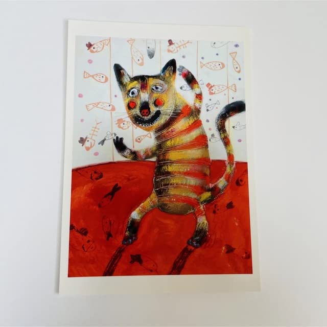 Amazon | イタリアボローニャ国際絵本原画展 ポストカード 猫 ネコと 