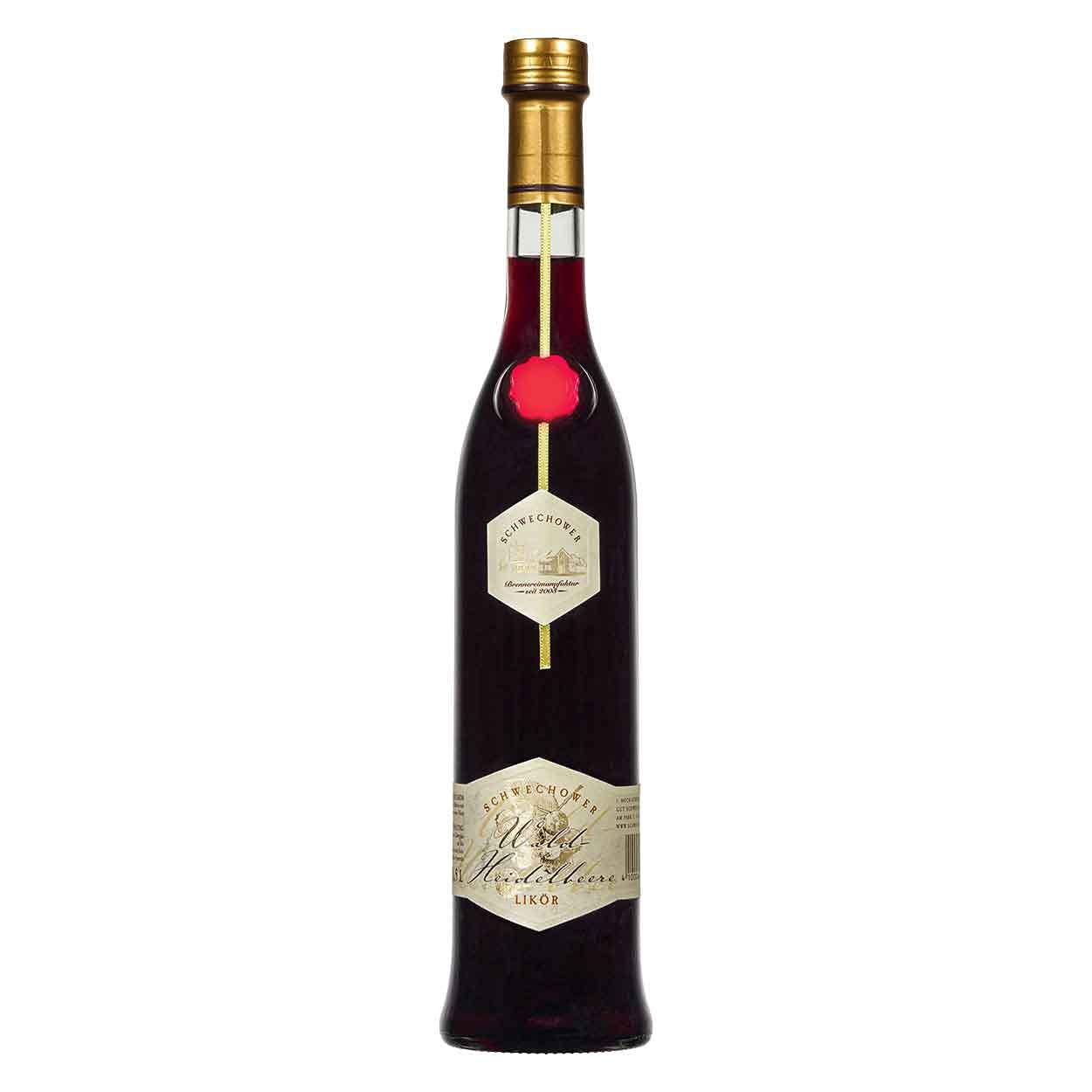 Likör Waldheidelbeere 0,5l (22% Vol) | Heidelbeerlikör aus Waldheidelbeeren | 500ml | Schwechower Brennerei (1229)
