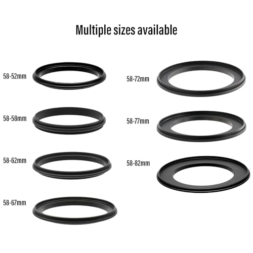 Anillo adaptador de lente macho a macho 58-82 mm para fotografía macro | Anillo adaptador macho-macho de aluminio miniatura 2