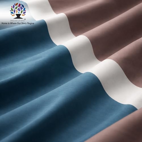Image of Dream Living Ombre Queen Bedsheet with 2 Pillow Covers | 130 GSM | 220x250 Cm | Beige & Blue