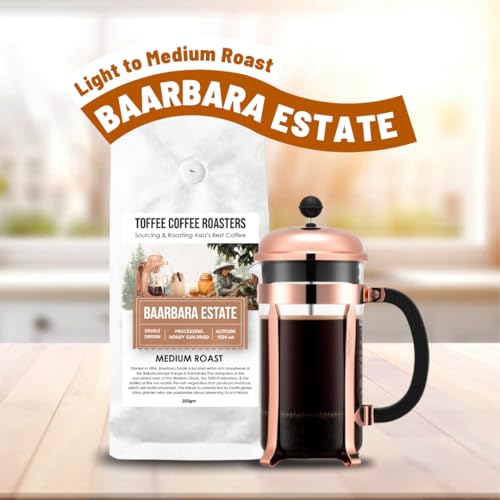 Image of Toffee Coffee Roasters | Baarbara Estate, Light to Medium Roast, 250 g | Grind: French Press, Speciality Blend, 100% Arabica | Speciality Coffee | Freshly Roasted