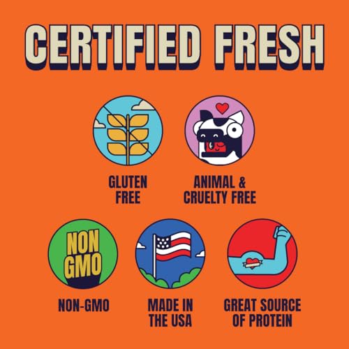 Louisville Vegan Jerky - Buffalo Hot Wing Vegan and Vegetarian Meat - Lip-Smacking Jerky - Gluten-Free High Protein Vegan Snacks 18 grams of Non-GMO Soy Protein, 280 Calories Per Bag