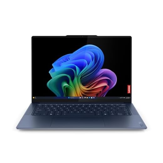 Lenovo Yoga Slim 7 14Q8X9 - Ordinateur Portable Copilot + 14'' 3K OLED 90Hz (Qualcomm - SD Elite X, RAM 16Go, SSD 1To, Windows 11 Home) Clavier rétroéclairé AZERTY FR - Cosmique Bleu
