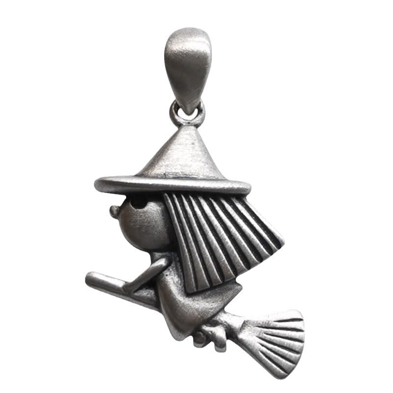 Collier petite sorcière vintage : offrez un bijou créatif original pour femme
