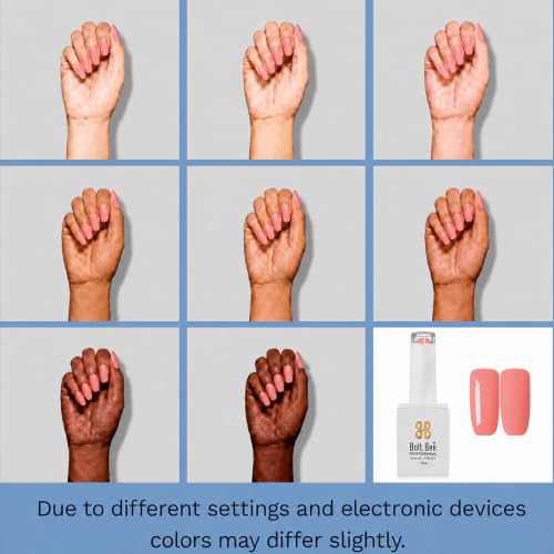 Image of BOLT BEE 15ML Gel Nail Polish 1Pc Clear Pink Glitter Nail Polish Soak Off UV LED Nail Gel Polish Nail Art Starter Manicure Salon DIY at Home, 0.5 OZ (1) (115)
