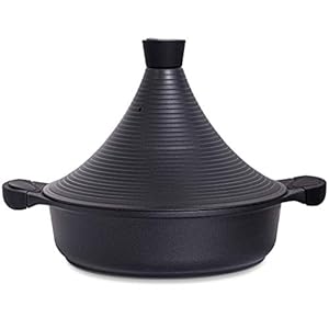 Marokkanischer Tagine-Kochtopf mit selbstgießendem Aluminiumdeckel | Antihaftbeschichtung | 28cm | Induktionsbackofen…