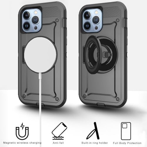 Coque de protection premium magnétique bleu pour iPhone 14 Pro