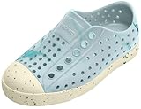 Native Shoes Unisex-Kids Jefferson Bloom Print Sneakers, Dawn Blue/Bone White Speckles/Shoreline Blue, 10 Toddler