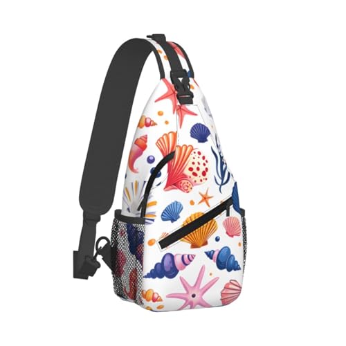 Bolso bandolera Cartoon Ocean Starfish para viaje y deporte miniatura 2