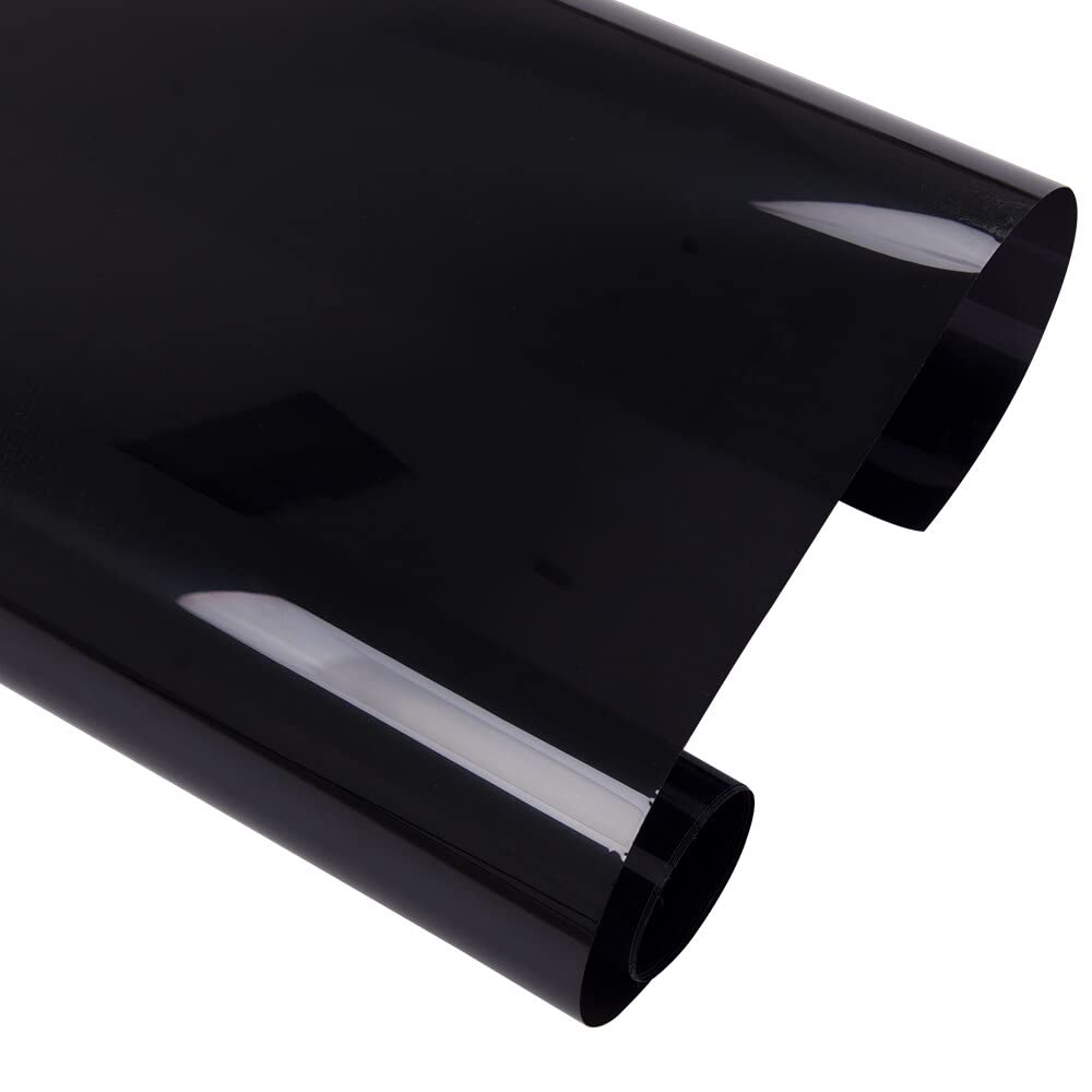 Laminas Para Tintar Lunas Coche Película de ventana negra oscura Uva Prueba Nano cerámica Solar Tinte Side Window Película Pegatina de la ventana Foils Ancho: 50 cm/20 " LáMina Tintado De Lunas ( Size