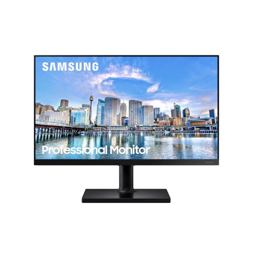 Samsung LF24T450FQRXEN - Monitor Panel IPS de 24' UHD (1,920 x 1,080, 16:9, 75Hz, Modo Eye Saver, Flicker Free, Pantalla Ahorro Energético), Negro