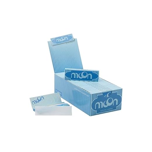 MOON Papel de Fumar, Tamaño Corto, Regular Papel de Liar para Cigarrillos, Caja de 50 librillos de 50 hojas - (70 x 36 mm)