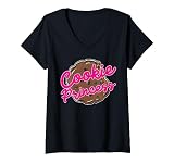 Mujer Biscuit Cookie Princess Hornear Galletas Camiseta Cuello V