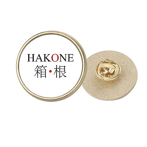 Broche ronde drapeau soleil rouge Hak en métal doré taille M pour costume
