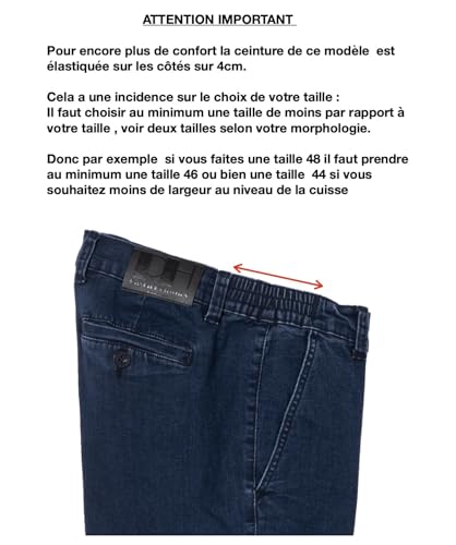 Jeans pour homme coupe droite regular et extensible bleu - 3