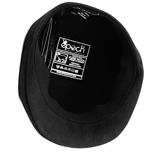 Epoch Hats 100% Wool Felt Ascot Ivy Style Hat (S, Black) #TOP2