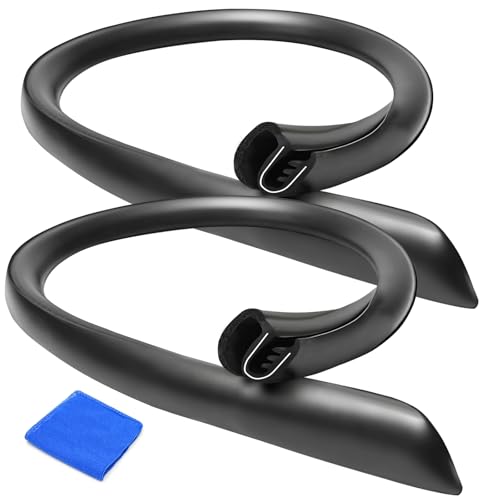 MaxPrinzel car Silent Sealing Strip B-Pillar 2 Pieces * 0.8m Windproof dust-Proof Noise reducing Steel Frame with Buckle EPDM (Black) Rubber Strip
