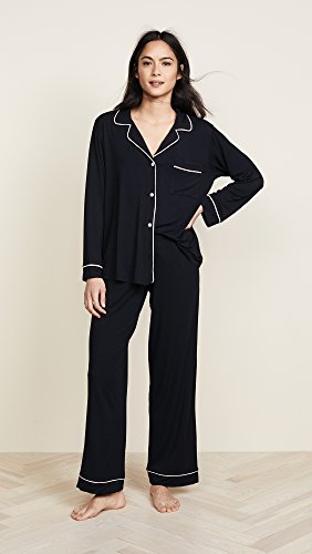 Image of Eberjey Gisele Classic Women's Pajama Set | Long Sleeve Shirt + Long Pants