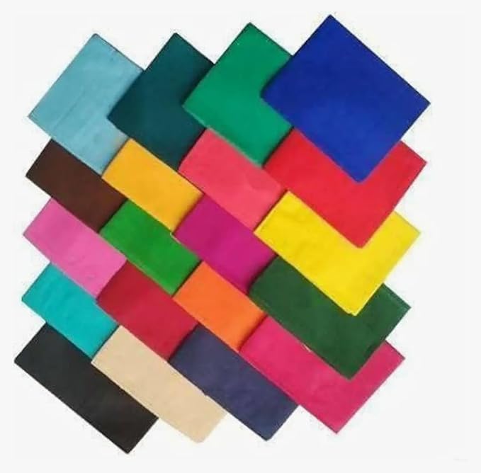 Multicolour PolyCotton Saree Falls Pack of 10 | Full Length 2.63 Metre Saree Fall Cloth | Assorted Colours | Durable Saree Finishing Fabric for Sarees, Tailoring, Sewing & Craft Projects-image-20