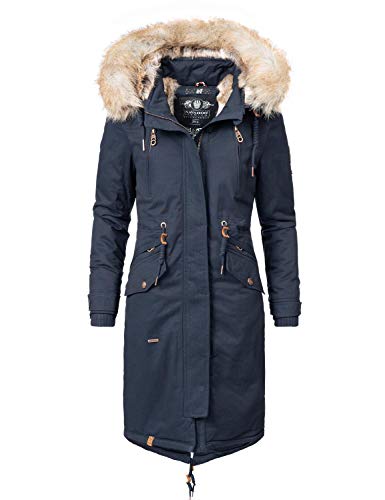Preisvergleich Produktbild Navahoo Damen Wintermantel Winterparka Kin-Joo Blau Gr. XL