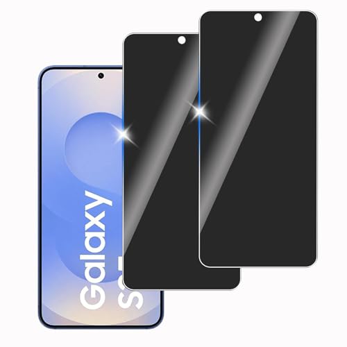 KELINAN 2 Pack Privacy Screen Protector for Samsung Galaxy S25 Anti Fingerprint High Sensitivity 9H Hardness Anti-Scratch Anti Spy Tempered Glass Film