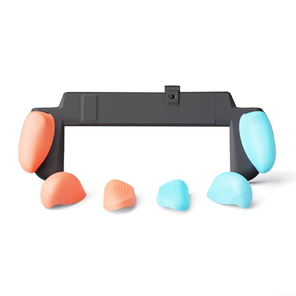 Custodia protettiva ergonomica per Nintendo Switch 2, impugnatura regolabile per comfort durante il gioco prolungato (blu e rosso)