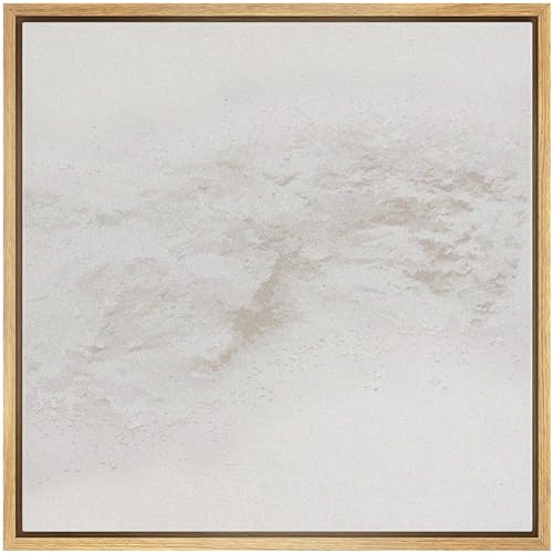 SIGNWIN Framed Canvas Print Wall Art Pastel White Paint Stroke