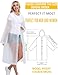 Borogo Rain Ponchos for Adults Reusable 2Pcs Raincoats Emergency Survival With Hoods And Sleeves for Women Men White