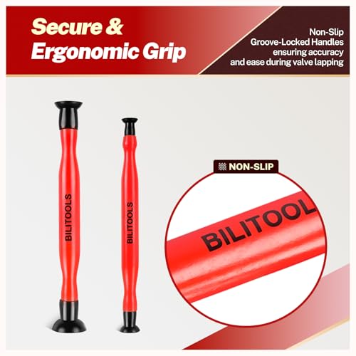 Image of BILITOOLS 2PCS Valve Lapping Kit Valve Grinding Tool with 8 Suction Cups | 4 Sizes Compatibility, For Engine Maintenance