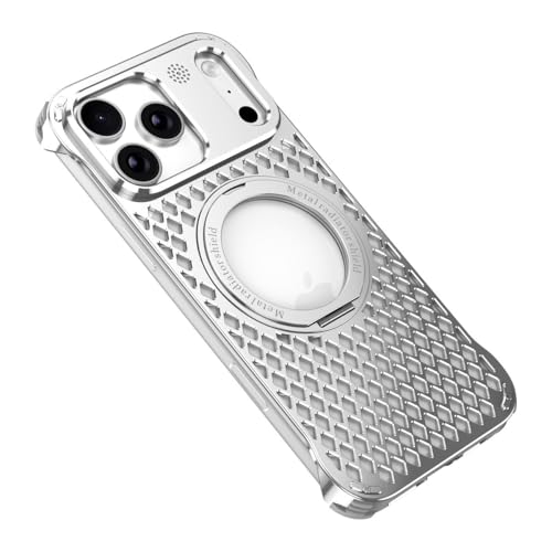Coque iPhone 17 Pro Max sans cadre magnétique titane argent