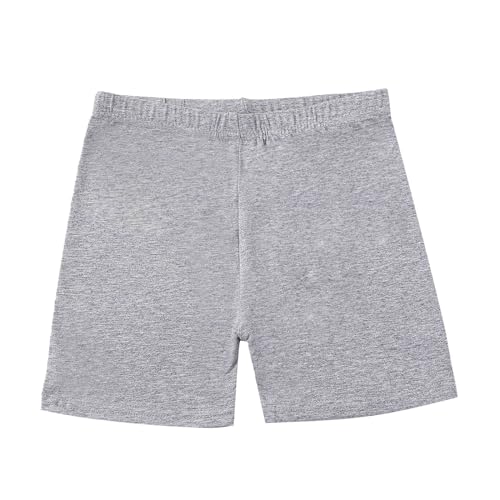 Kids Girls Athletic Cotton Shorts Solid Color Slip Casual Sport Shorts Elastic Waist Running Gymnastics Short Pants