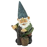 Algopix Similar Product 12 - Garden Gnome Statue  Water Pump Pete