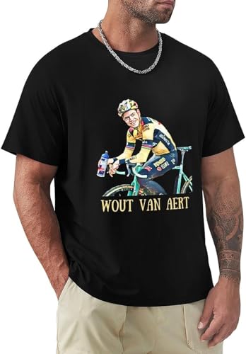 quwomu Wout Van Aert Wout Van Aert Funny T-Shirt Black t Shirt Oversized t Shirt Oversized t Shirts for Men
