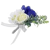 Boutonnières de mariage pour le marié et ses garçons d'honneur : la boutonnière de mariage en fleurs artificielles convient parfaitement marié, à la mariée, aux demoiselles d'honneur, témoin, etc