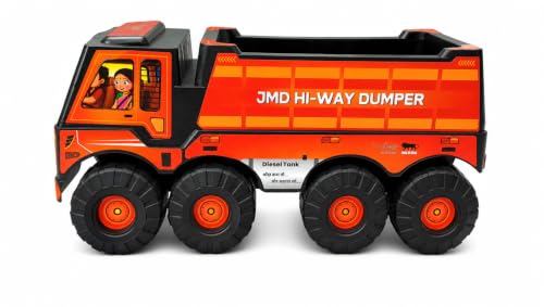 Image of Kids Ride On Dumper Truck Toy Orange for Age 2-8 Kids Ride On Dumper Truck Toy for Boys & Girls | Heavy Duty Plastic Hi-Way Dump Truck | Large Construction Vehicle Toy | Big Wheels | Age 2-8 Years |