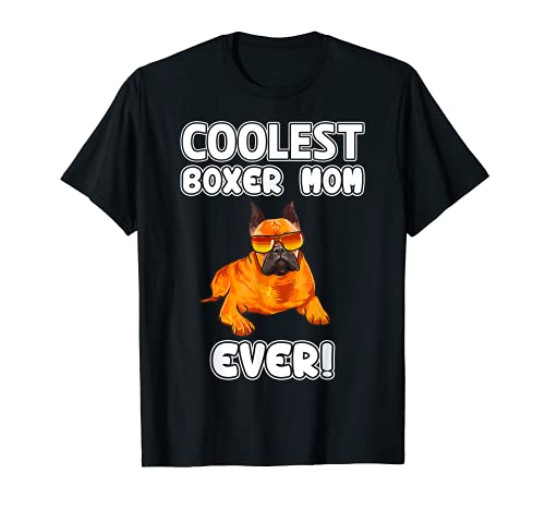 Boxer Dog Mom Gifts boxer amantes de los perros boxeador perro mamá Camiseta