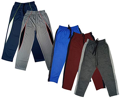 Image of IndiWeaves Girls and Boys-Unisex Fleece and Polyester Track Pants for Winters (Drak Grey,Marron,Blue,Grey,Nevy Blue,10-11 Years) Pack of 5