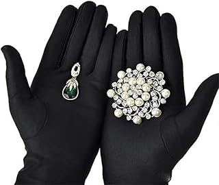 DOOR STEP SHOPPING Microfiber Hand Gloves, Black, Lint Free, Anti-Smear, Anti-Fingerprint, for Jewelry Quality Check, Diam... Price In India