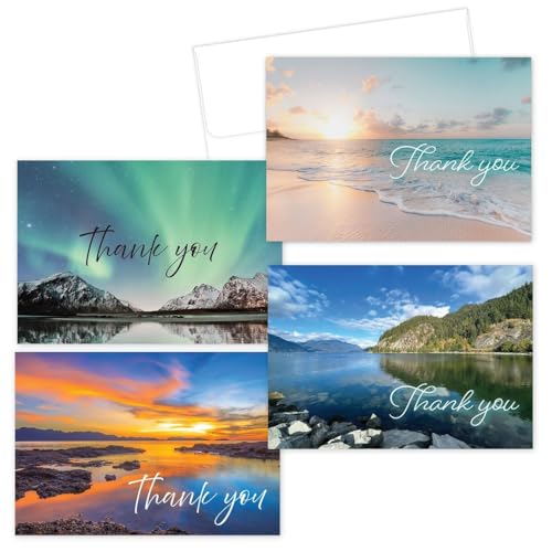 Image of Great Papers! Scenic Waterscape Collection Thank You Note Card and Envelope, 4.875 inch x 3.375 inch, 20 count (2025024)